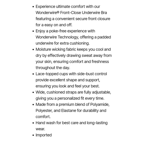 Glamorise WonderWire Front-Closure Underwire Bra - Sz 40DD US/UK - Picture 11 of 13